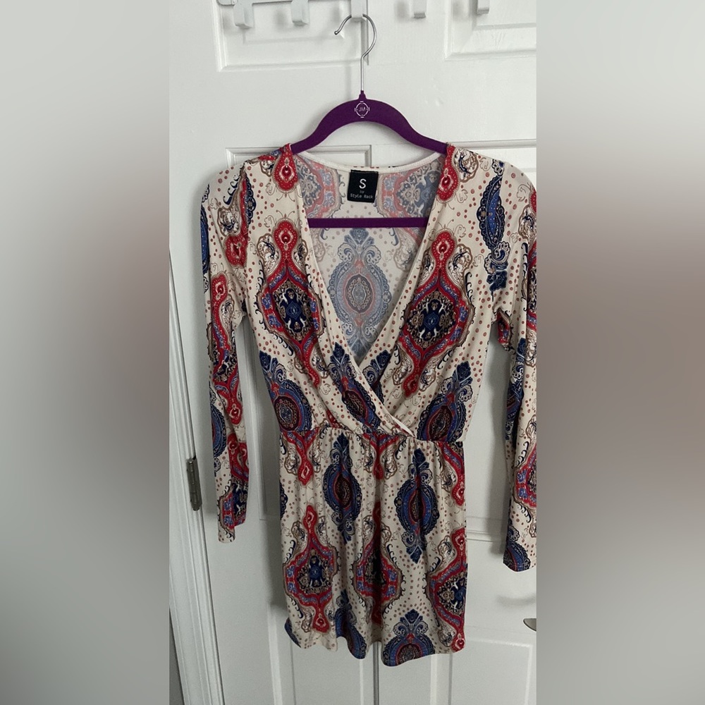 Long sleeve mini dress